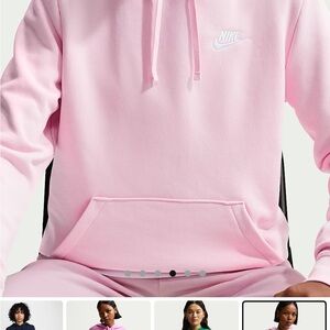 Nike Pink Logo Pullover Hoodie